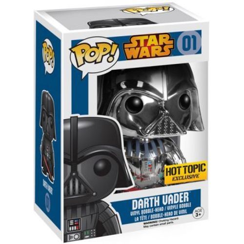 Figurine Pop - Star Wars Classique - Dark Vador Chrome - Funko Pop N°1