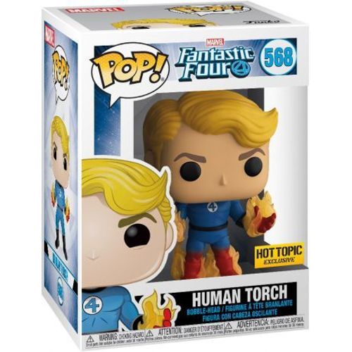 Figurine Funko Pop Bobble Head - Les 4 Fantastiques [Marvel] N°568 - Torche Humaine (45007)