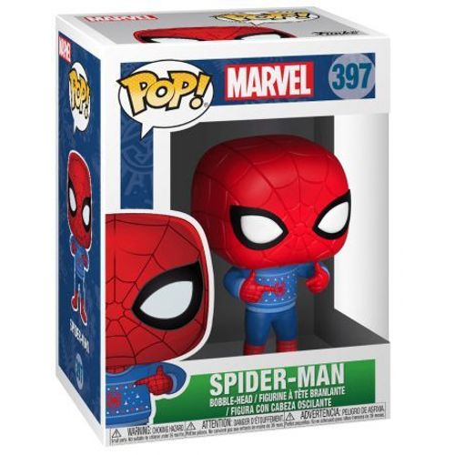 Figurine Pop - Marvel - Spider-Man En Pull Moche Noël - Funko Pop