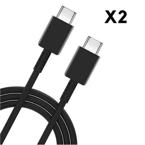 Cable USB-C USB-C 1m pour Samsung Galaxy TAB S8/TAB S8 ULTRA/TAB S8 PLUS/TAB S7/TAB S7 FE/TAB S7 PLUS [LOT 2] [Phonillico]