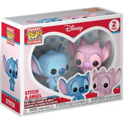 Figurine Disney - 2-Pack Stitch & Angel Pocket Pop 4cm