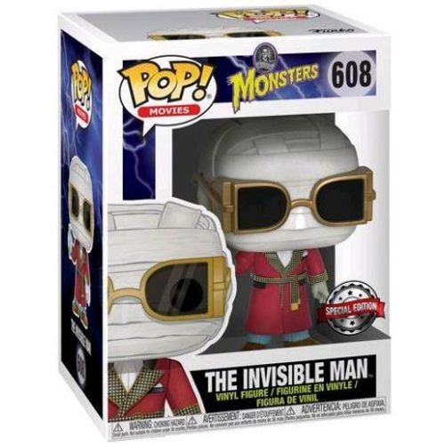 Funko Universal Monsters 608 The Invisible Man Figure + Pop Protector