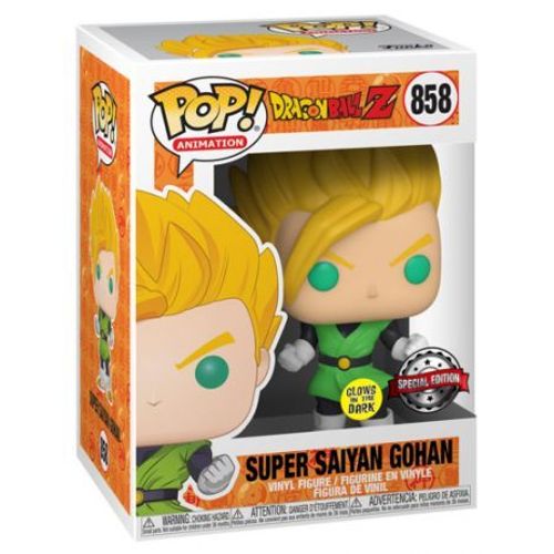 Figurine Funko Pop - Dragon Ball N°858 - San Gohan Super Saiyan - Glow In The Dark (36711)