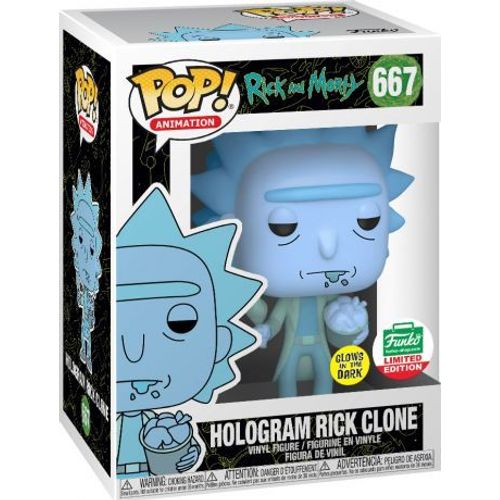 Funko Pop Rick Hologram Rick Clone Gitd
