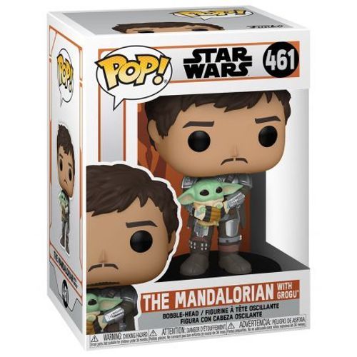 Figurine Funko Pop - Star Wars : Le Mandalorien N°461 - Le Mandalorien Avec Grogu (54525)