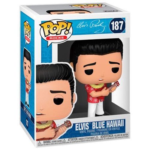 Figurine Funko Pop - Elvis Presley N°187 - Elvis Hawaï Bleu (40139)