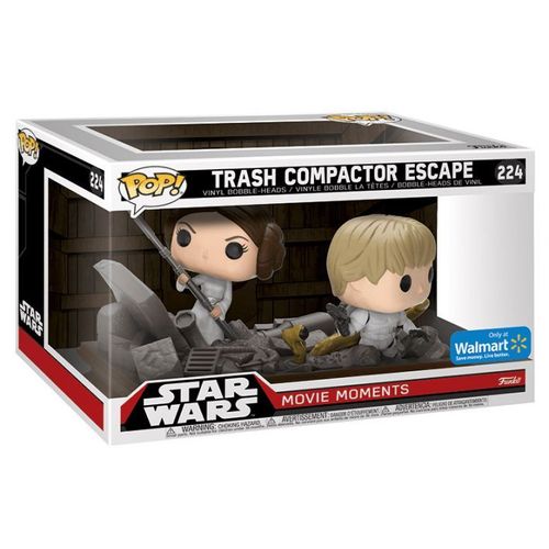 Figurine Pop - Star Wars Classique - Movie Moments Trash Compactor Escape Luke &  Leia - Funko Pop