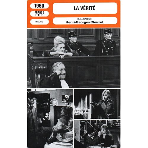 Fiche Monsieur Cinema La Vérité De Henri-Georges Clouzot Avec Brigitte Bardot, Sami Frey Et Paul Meurisse