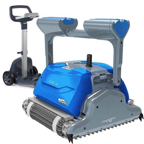 dolphin - robot electrique de piscine fond, parois et ligne d'eau avec chariot - ms4