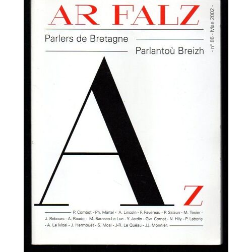 Revue Ar Falz Numero 86 Parlers De Bretagne Mae 2002