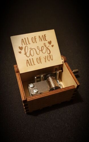 Boîte À Musique En Bois John Legend - All Of Me - Personnalisable