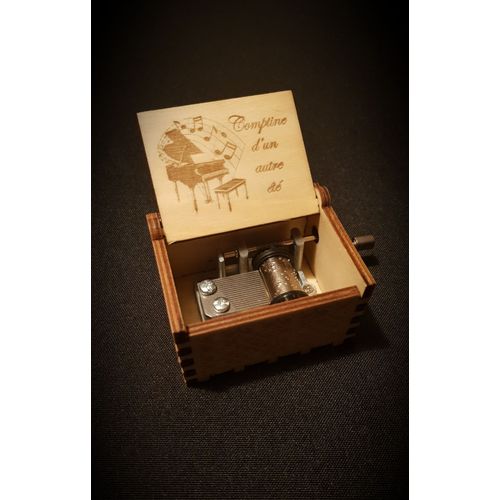 Boîte À Musique En Bois Amélie Poulain - Comptine D'un Autre Été - Personnalisable