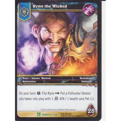 Ryno The Wicked - Honor - 8/208 Vo