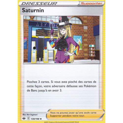 Carte Pokemon - Saturnin - 130/198 - Épée Et Bouclier 6 - Règne De Glace - Eb6 - Vf