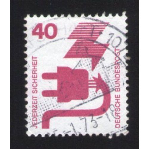 Allemagne Oblitération Ronde Used Stamp Jederzeit Sicherheit Sécurité Au Travail Électricité