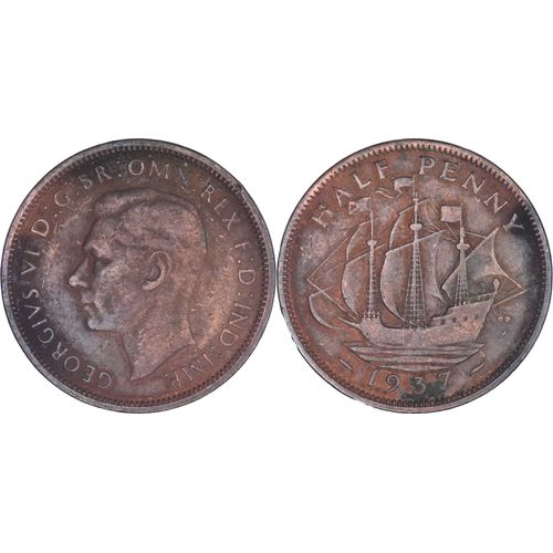 Royaume-Uni - 1937 - Half Penny - George Vi - A104