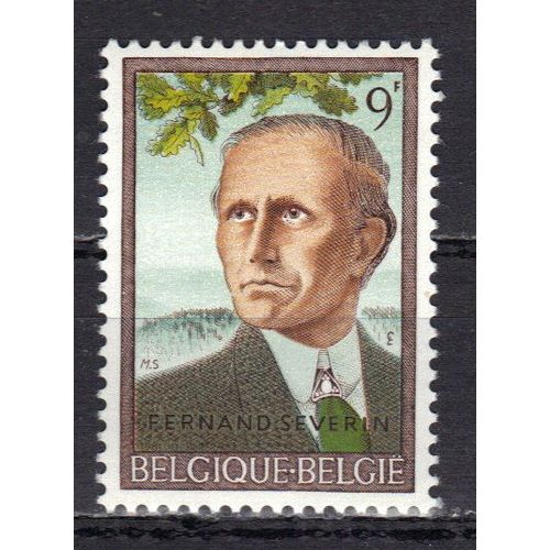 Belgique 1981 : 50è Anniversaire De La Mort Du Poète Fernand Severin (1867-1931) : Portrait - Timbre 9 F. Multicolore Neuf **