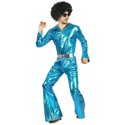 Déguisement Disco Bleu Homme - Taille: S