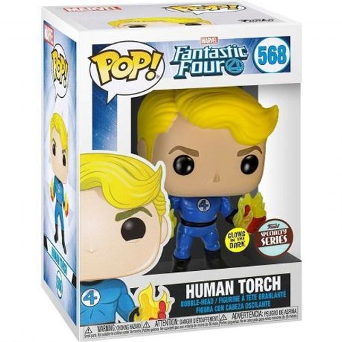 Figurine Funko Pop - Les 4 Fantastiques [Marvel] N°568 - Torche Humaine - Brillant Dans Le Noir (45006)