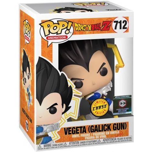 Figurine Funko Pop - Dragon Ball N°712 - Vegeta (Galick Gun) - Métallique (Chase) (46058)