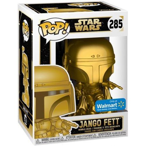 Figurine Funko Pop - Star Wars Exclusivité Walmart N°285 - Jango Fett - Métallique Or (43019)