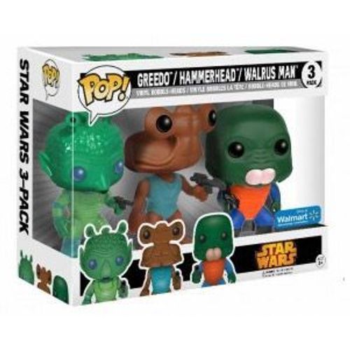 Figurine Pop - Star Wars Classique - Pack Tri Greedo, Hammerhead & Amp Walrus Man - Funko Pop