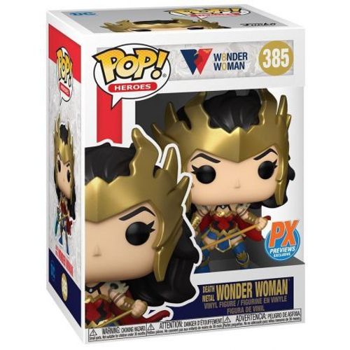 Figurine Funko Pop - Wonder Woman 80 Ans N°385 - Wonder Woman Death Metal (55090)