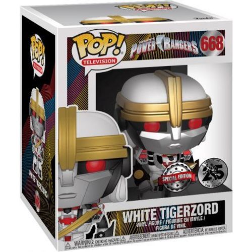 Figurine Funko Pop - Power Rangers N°668 - Tigerzord Blanc - 15 Cm (32288)