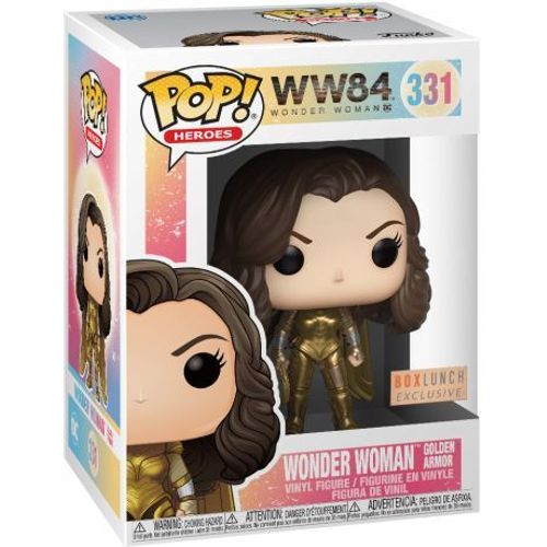 Figurine Funko Pop - Wonder Woman 1984 - Ww84 N°331 - Wonder Woman Amure En Or - Métallique (46662)