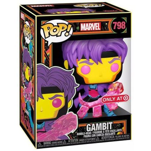 Figurine Funko Pop - Marvel Comics N°798 - Gambit - Blacklight (55628)