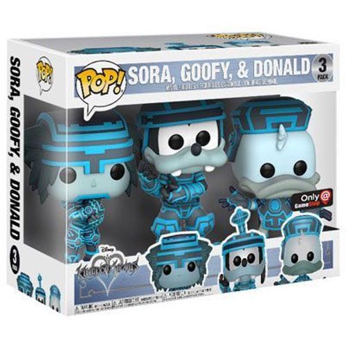 Figurine Funko Pop - Kingdom Hearts - Sora, Dingo & Donald - Tron - 3 Pack (21918)