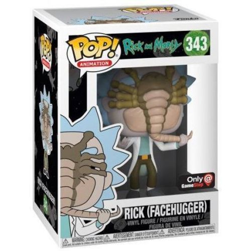 Figurine Pop - Rick Et Morty - Rick With Facehugger - Funko Pop N°343
