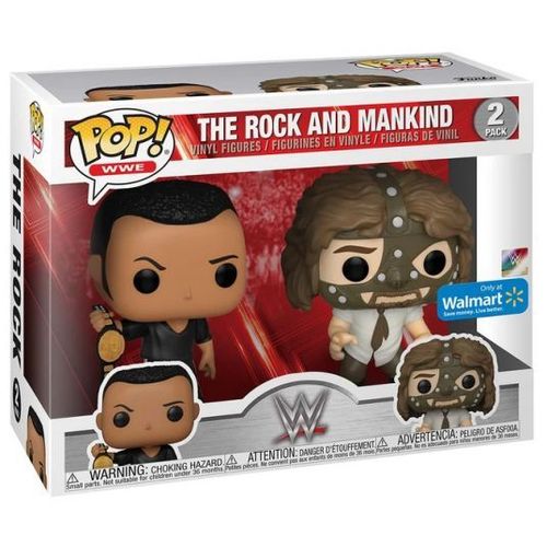 Figurines Funko Pop - Wwe - The Rock Vs. Mankind - Pack 2 (54611)