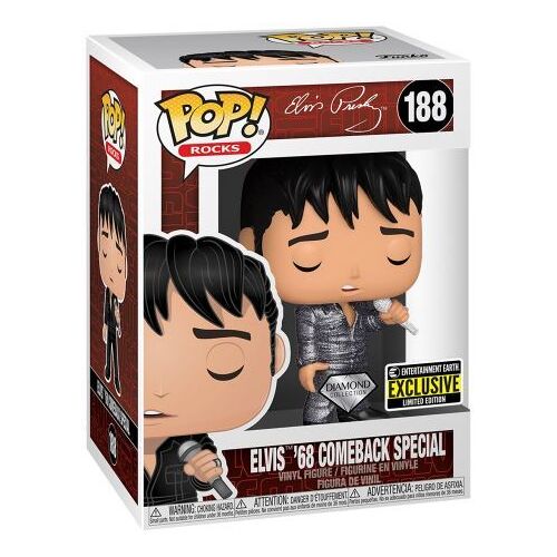 Figurine Funko Pop - Elvis Presley N°188 - Elvis Presley '68 Comeback Spéciale Diamant (36650)
