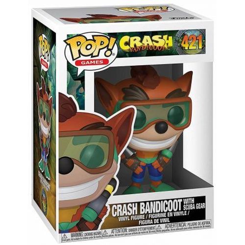 Crash Bandicoot Pop! Games Vinyl Figurine Scuba Crash 9 Cm
