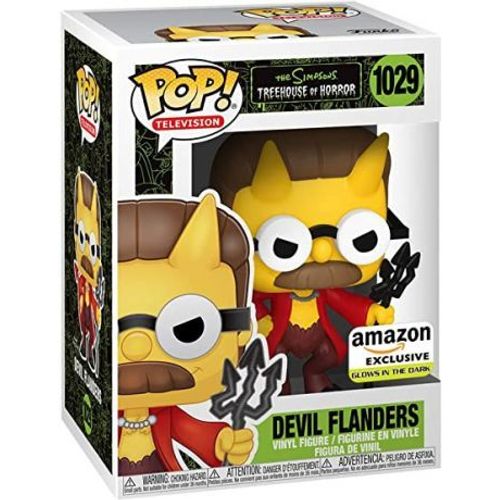 Figurine Funko Pop - Les Simpson N°1029 - Flanders En Diable - Glow In The Dark (51399)