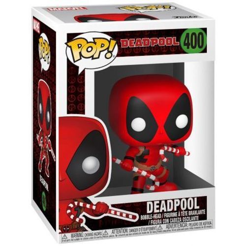 Figurine Pop - Marvel Deadpool - Deadpool Avec Sucre D'orge Noël - Funko Pop