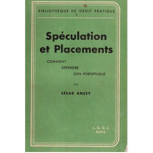 Spéculation Et Placements