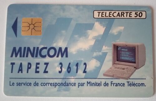 Télécarte Carte Téléphone Puce 50 U Unités So2 Minicom Tapez 3612 09/92