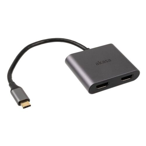 Akasa Usb-c Auf Dual Hdmi Mst Adapter - 4k᤼hz, 4kᤞhz Dual
