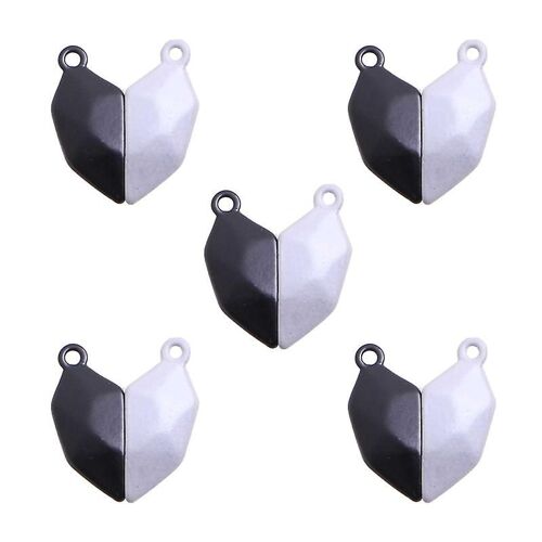 5 Set Matching Heart Pendentif Wish Stone Pour Femmes Bricolage Bijoux Artisanat