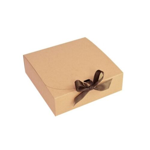 5pcs Flip Lid Paper Box avec ruban Bow Gift Candy Cookie Cake Packaging pour Cas
