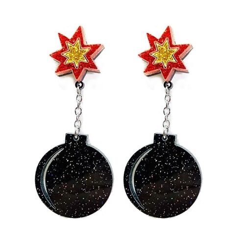 Unique Classic Bomb Boom Shape Stud Earrings Color Matching Earrings Unisex