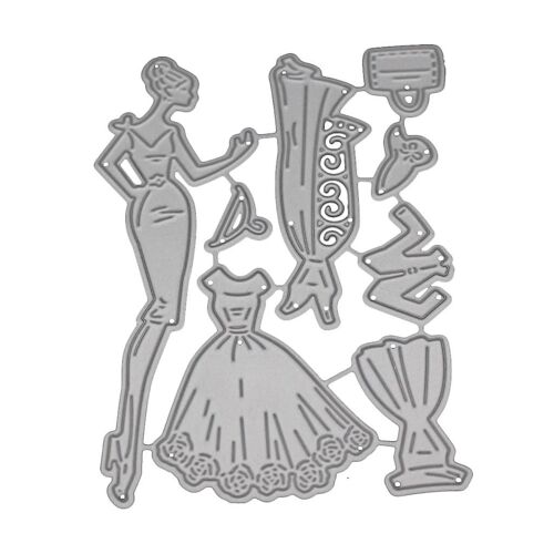 Beautiful Girl Metal Cutting Dies Stencil Diy Scrapbooking Album Stamp Paper Car