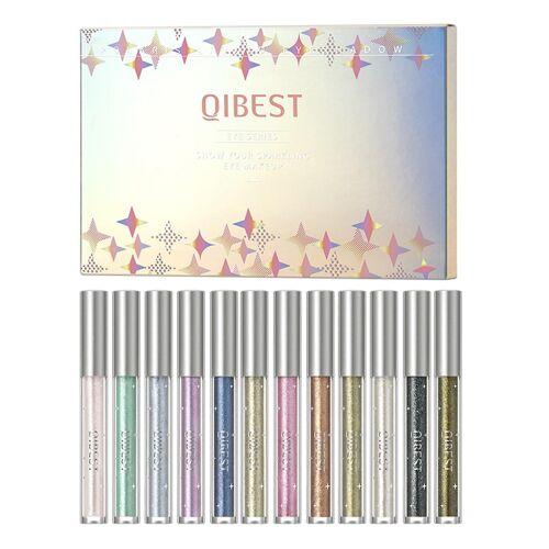 12 Pcs Metallic Diamond Eyeshadow Set Pearly Eyeshadow Sparkling Makeup