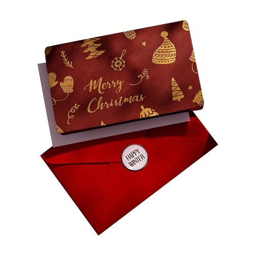 Joyeux Noël Carte De V?Ux Avec Enveloppe Cartes Postales D'affaires Invitations Cartes Du Nouvel An Noël Hiver Happy Holiday Party Cadeau 6pcs