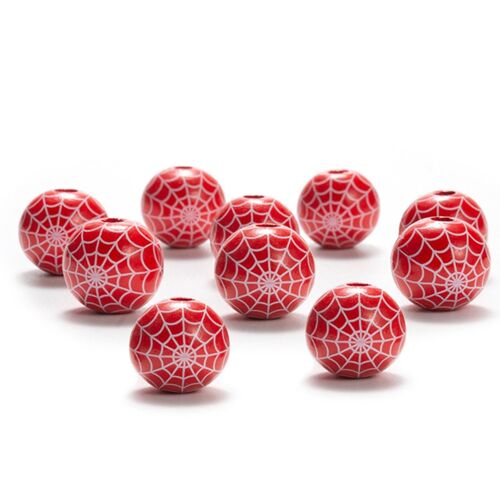 10 Pieces Wood Beads Round Beads Wooden Bead For Diy Crafts Halloween Decor