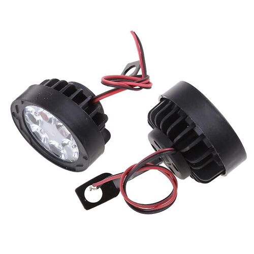2pcs Moto Led Conduite Phares De Brouillard 6 Led Orange Blanc Projecteur Lumières