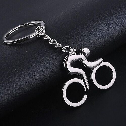 Argent Métal Vélo Vélo Cyclisme Équitation Porte-Clés Porte-Clés Porte-Clés Anneau