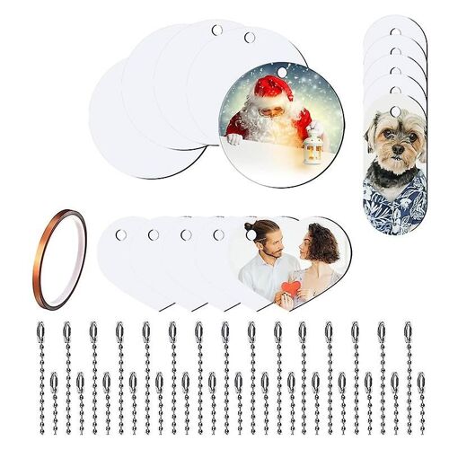 Sublimation Blank Aluminum Dog Tag Keychain For Diy Keychain And Craft Making
